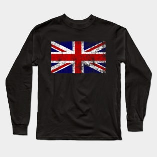 Vintage Union Jack Flag Long Sleeve T-Shirt